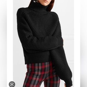 ALEXANDER WANG Open-back Ribbed Wool Turtleneck